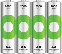 GP Batteries 4x Nikkel-fém-hidrid akkumulátor (NiMH) Gp Aa (R6) 2600 mAh (270AAHCR-TLB4)
