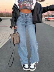 Shein HC13213 Shein Széles Farmer Nadrág Magas Derekú (50) L