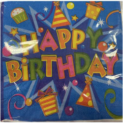 Mezőfi Team Kft Papír szalvéta, 20 db/csomag, kék, party