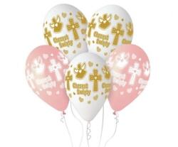 Ge. Ma. R Lufik kislány keresztelőre 33 cm - 25 db, rózsaszín-fehér