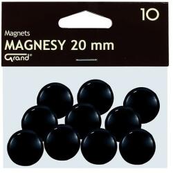 GRAND Táblamágnes GRAND 20mm fekete 10 darabos (130-1687) - tonerpiac