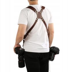  Prémium Bőr Fotós Vállpánt, Barna, Állítható (LZXXR9989)