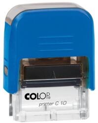 COLOP Bélyegzõ C10 Printer Colop átlátszó kék ház/fekete párna (15314047) - tonerpiac