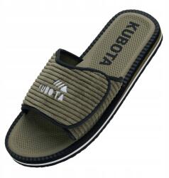 Kubota Férfi Habszivacs Flip-flop Papucs 41 Khaki Kubota Tépőzáras Kordbársony Könnyű 41 (K0000-100-013-19-1-041)