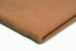 Orient Fashion Musszlin Pamut ezüst pöttyös No. 32 Toffi 1/2 méter (Muślin_Srebrne_Kropki Nr_32_Toffi 0,5)