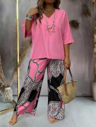 Shein CC45103 Shein Mintás Szövet Nadrág (50) 48