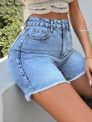 Shein KC14203 Shein Petite Rövid Farmer Rövidnadrág Magas Derekú (50) M