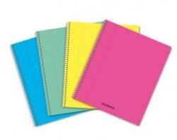 Aurora Caiet cu spirala, A5, 60 file - 80g/mp, coperta PP transparent color, AURORA (2160P)