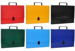 Office Products Servieta din carton laminat, A4/5cm, cu inchidere si maner, Office Products (OF-21187811)