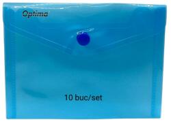 Optima Mapa PP protectie documente A7 landscape, inchidere cu capsa, 10/set, Optima (OP-5100180A7)