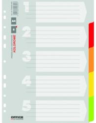 Office Products Separatoare carton color, A4, 170g/mp, 5 culori/set, Office Products (OF-21070521-99) - ihtis