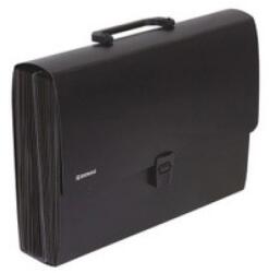 DONAU Servieta organiser cu burduf, cu 24 compartimente, inchidere cu mechanism, cu maner, DONAU - negru (DN-8558001PL-01) - ihtis