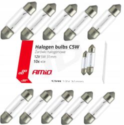 AMiO 10x Halogén izzók C5W Festoon 31mm 12V 10db AMIO-02553