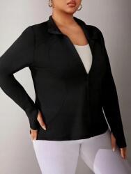 Shein HC44216 Shein Plus Size Cipzáras Sport Pulóver (50) 48