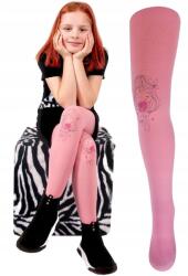 YOCLUB Yo Harisnyanadrág Mikroszálas rózsaszín mintás 40DEN 92/98 X76 (QX76)