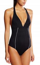 Haute Pression Fekete Egyrészes Fürdőruha Fehér Vonallal 44 J5G