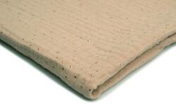 Orient Fashion Musszlin Pamut arany pöttyös No. 66 Cafe Latte 1/2 méter (Muślin_Złote_Kropki Nr_66_Cafe_Latte 0,5)