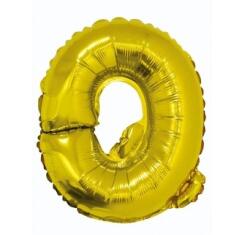 GoDan Fólia lufi Q betű - arany, 35 cm