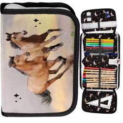 PASO Iskolai Tolltartó Kétfüles Felszereléssel Kislány Ló Lovak (PP25HA-P001)