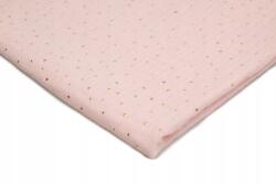 Orient Fashion Musszlin Pamut 53 Púder rózsaszín arany pöttyökkel 1/2 méter (Muślin)