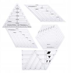  Vonalzó patchworkhöz és quiltinghez 5 db-os PatchWork (1216200061711)