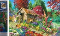 NORIMPEX - Puzzle Pictură cu diamant Cabană în grădină 30x40cm - 1 - 39 piese