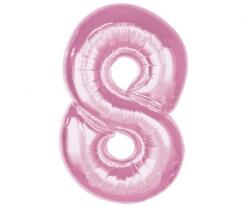 GoDan Fólia lufi 8-as szám rózsaszín, 92 cm, születésnap