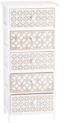 AdTrend Comoda lemn alb maro 40 x 29 x 90 cm (101861) Comoda