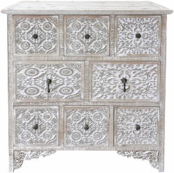 AdTrend Comoda lemn alb maro 77 x 32 x 79, 5 cm (101068) Comoda