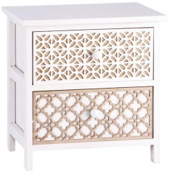 AdTrend Comoda lemn alb maro 40 x 29 x 42 cm (101858) Comoda