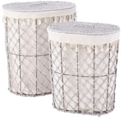 AdTrend Set 2 cosuri rufe gri crem 40 x 30 x 45, 46 x 34 x 52 cm (116384)