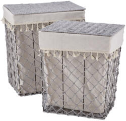 AdTrend Set 2 cosuri rufe gri bej 40 x 30 x 46, 45 x 35 x 51 cm (116393)