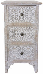 AdTrend Comoda lemn alb maro 35 x 30 x 70, 5 cm (101065) Comoda