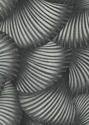 Erismann Fekete-ezüst absztrakt legyező mintás tapéta (10525-29) (10525-29)