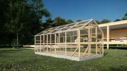 Gardj CASA - fa polikarbonát üvegház 2, 6 m széles - 5 m