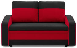 GreenSite Hewlet kanapé, szövet anyag, fekete - piros