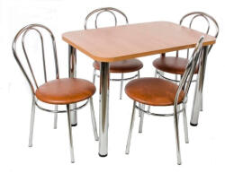 Proda Nizza 4 személyes étkezőszett 100 x 55cm, Calvados 4 étkezőszékkel N (sajim1280267430003fs)