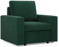 Greensite Zeus fotel, egyenes kartámasz, kordbársony, bonell töltet, zöld - primbutor