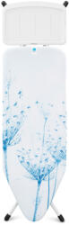 Brabantia vasalódeszka fix tálcával gőzállomásokhoz 124x45cm - C méret, fehér váz, pamut virág huzat (108884) Vasalódeszka