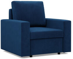 Greensite Zeus fotel, egyenes kartámasz, bársony, hab töltet, kék - primbutor