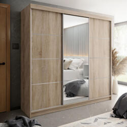  TOP B-23 Tolóajtós Szekrény 250cm, Sonoma Tölgy (szafa TOP B-23 dąb sonoma) - primbutor