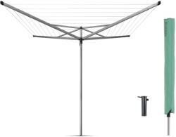 Brabantia Essential forgatható kerti ruhaszárító 40m, UV-álló, betonalapba rögzítendő, védőzsák, metál szürke (323201) Ruhaszárító