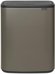 Brabantia Bo Touch Bin nyomófedeles hulladékgyűjtő, 60L, acél, platinaszürke (223068)