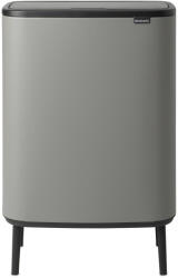 Brabantia Bo Touch Bin Hi nyomófedeles szelektív szemetes, lábakon álló, 2x30L, acél, betonszürke (130663)