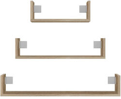 GreenSite Mobi 3P fali polc (3db), sonoma