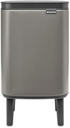 Brabantia Bo Waste Bin Hi szemetes felnyitható fedővel, lábakon álló, 4L, acél, platinaszürke (227127)