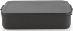 Brabantia Lunch Box nagy ételhordozó doboz, clip-on fedővel, 2000ml, mikrózható és fagyasztható, műanyag, sötétszürke (203060)