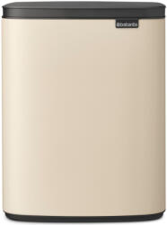 Brabantia Bo Waste Bin szemetes felnyitható fedővel, 12L, acél, világos bézs (234125)