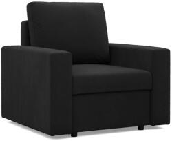Greensite Zeus fotel, egyenes kartámasz, szövet anyag, hab töltet, fekete - primbutor