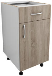  Benita 1 ajtós Alsó konyhaszekrény Sonoma Tölgy-Fehér 40x50x80 cm (911959)